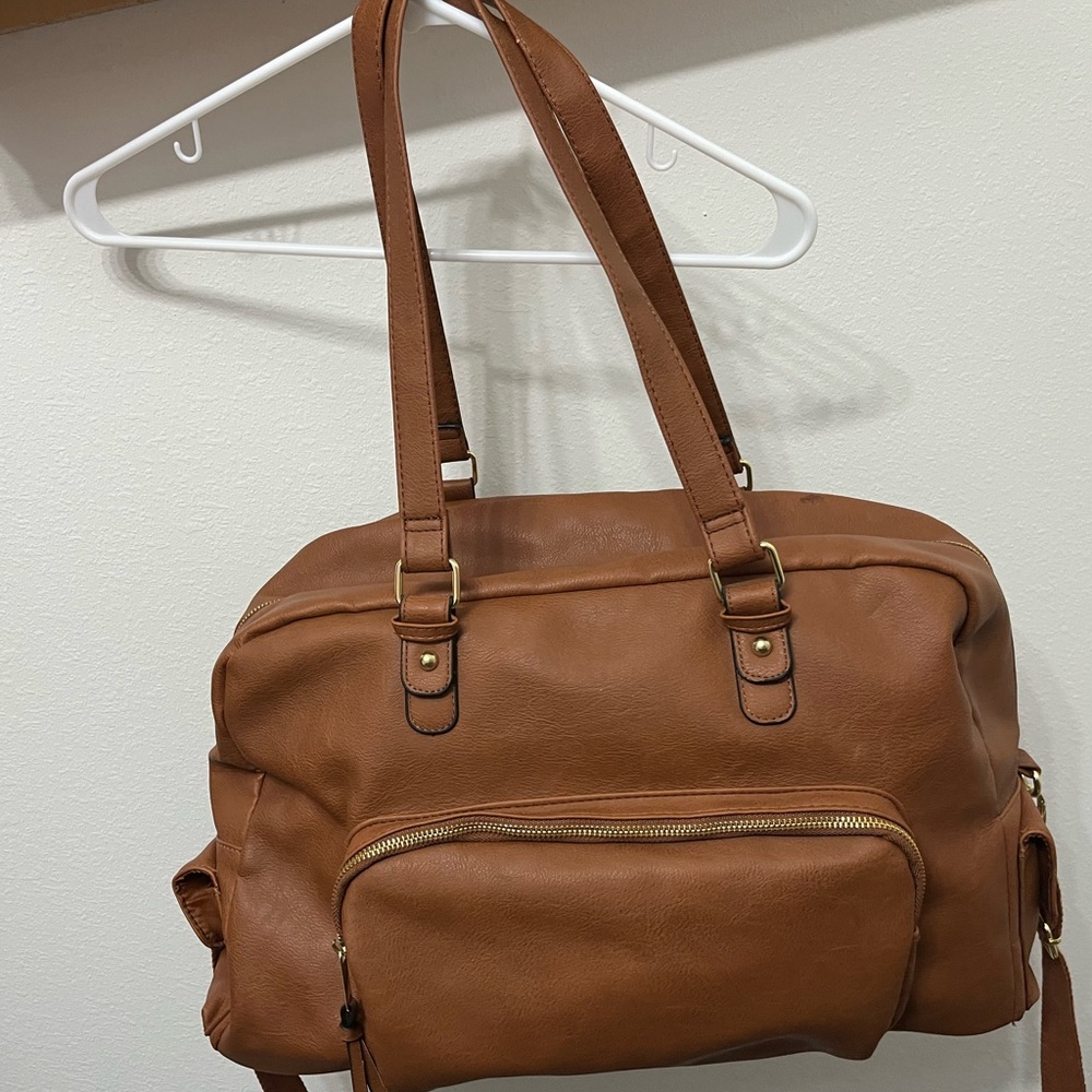 Faux Leather Weekend Bag